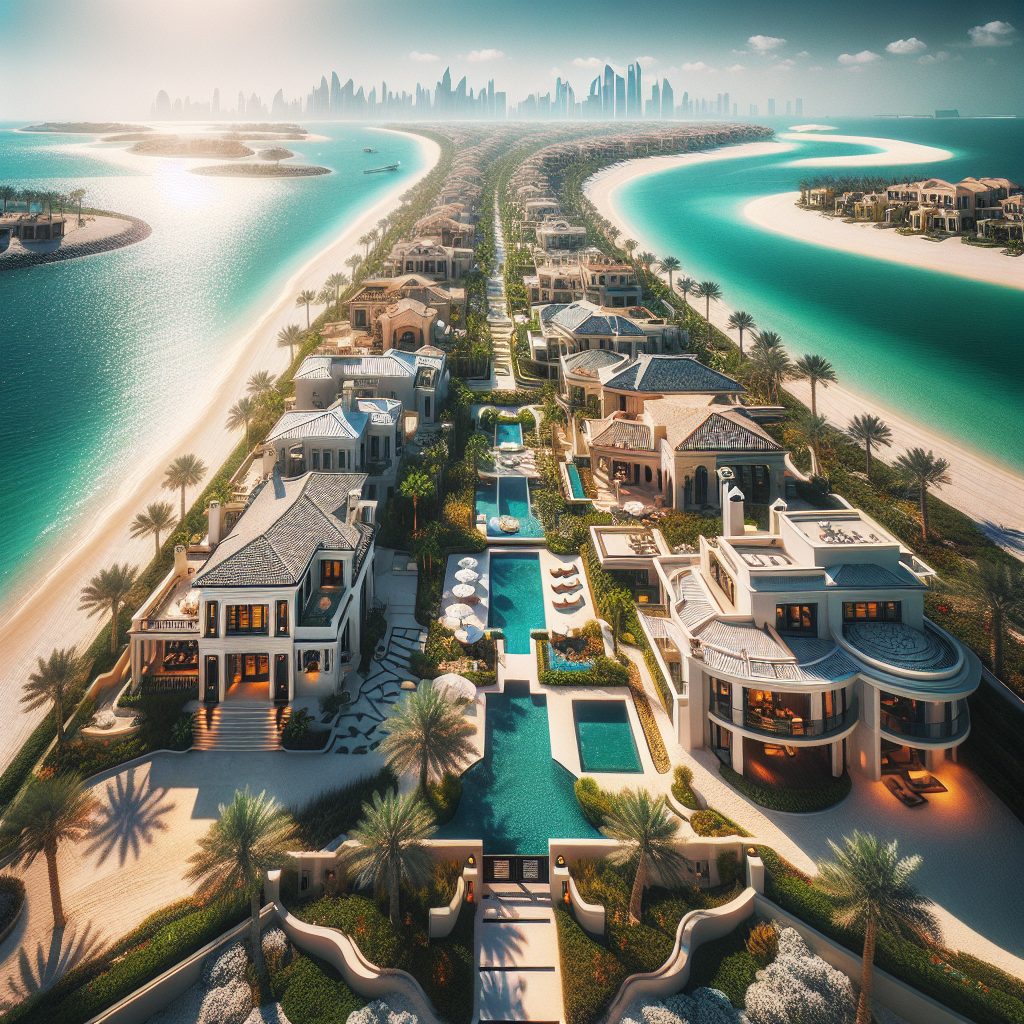 Abu Dhabi Island Estates With Beachfront Luxury Pools