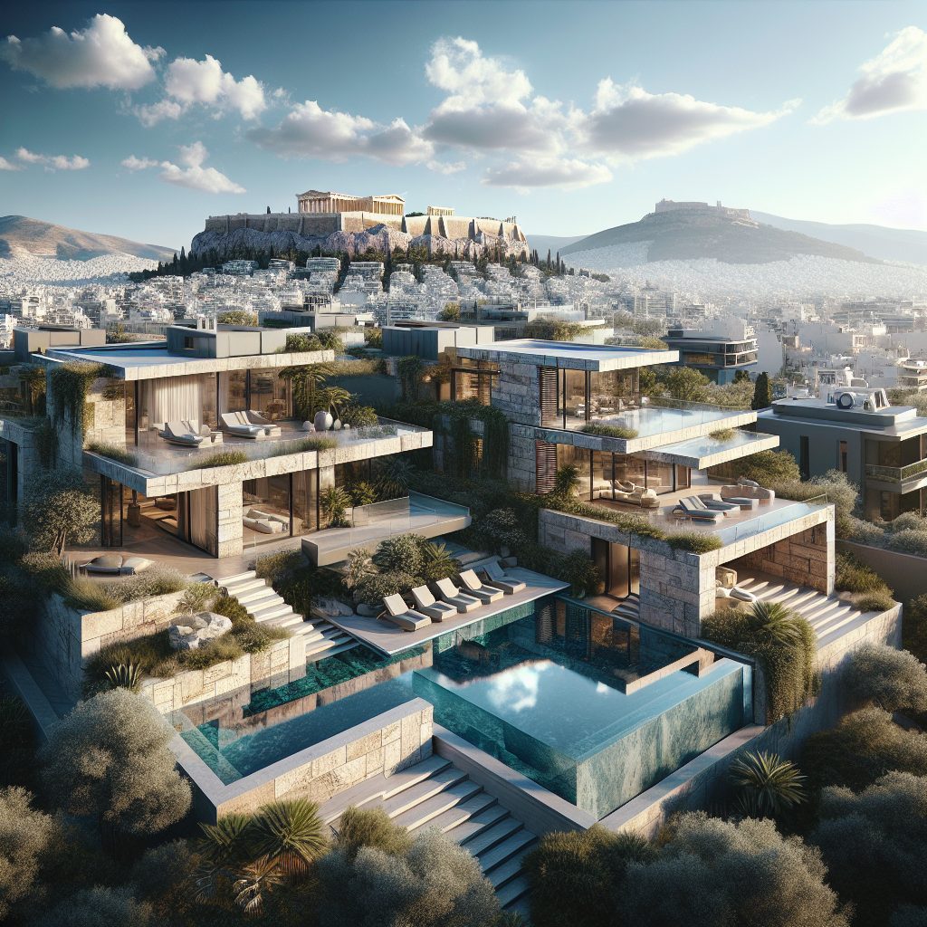 Athens Modern Villas With Acropolis View Infinity Pools
