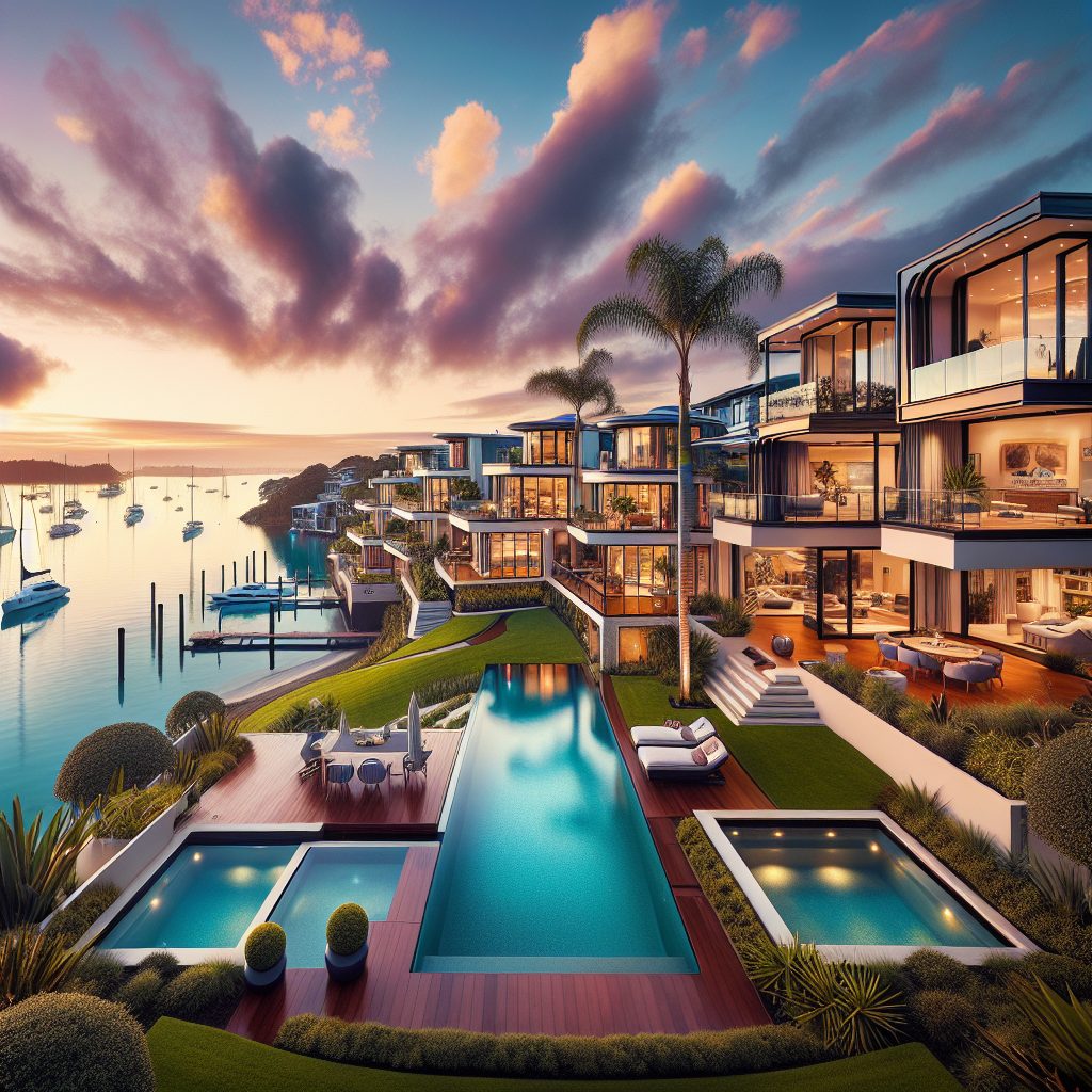 Auckland Waterfront Villas With Harbour Luxury Pools