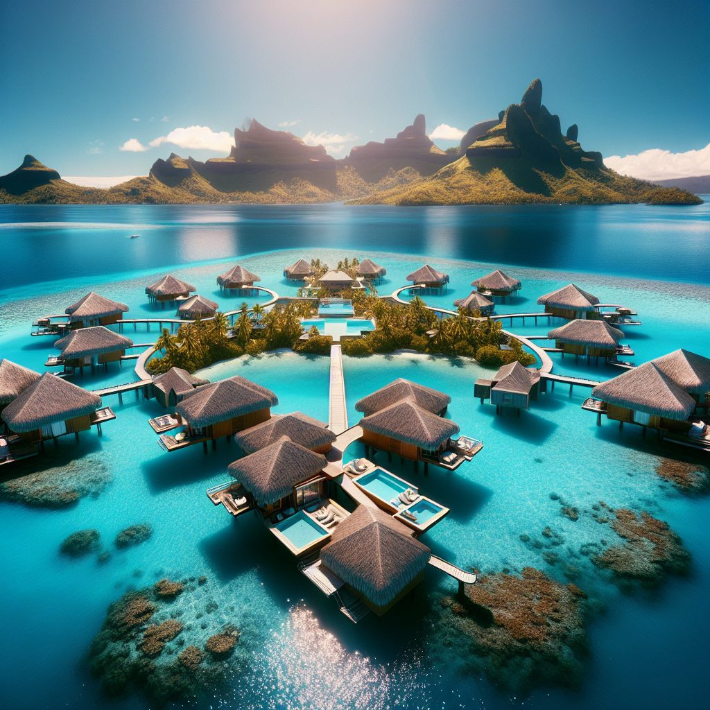 Bora Bora Lagoon Estates With Overwater Luxury Pools