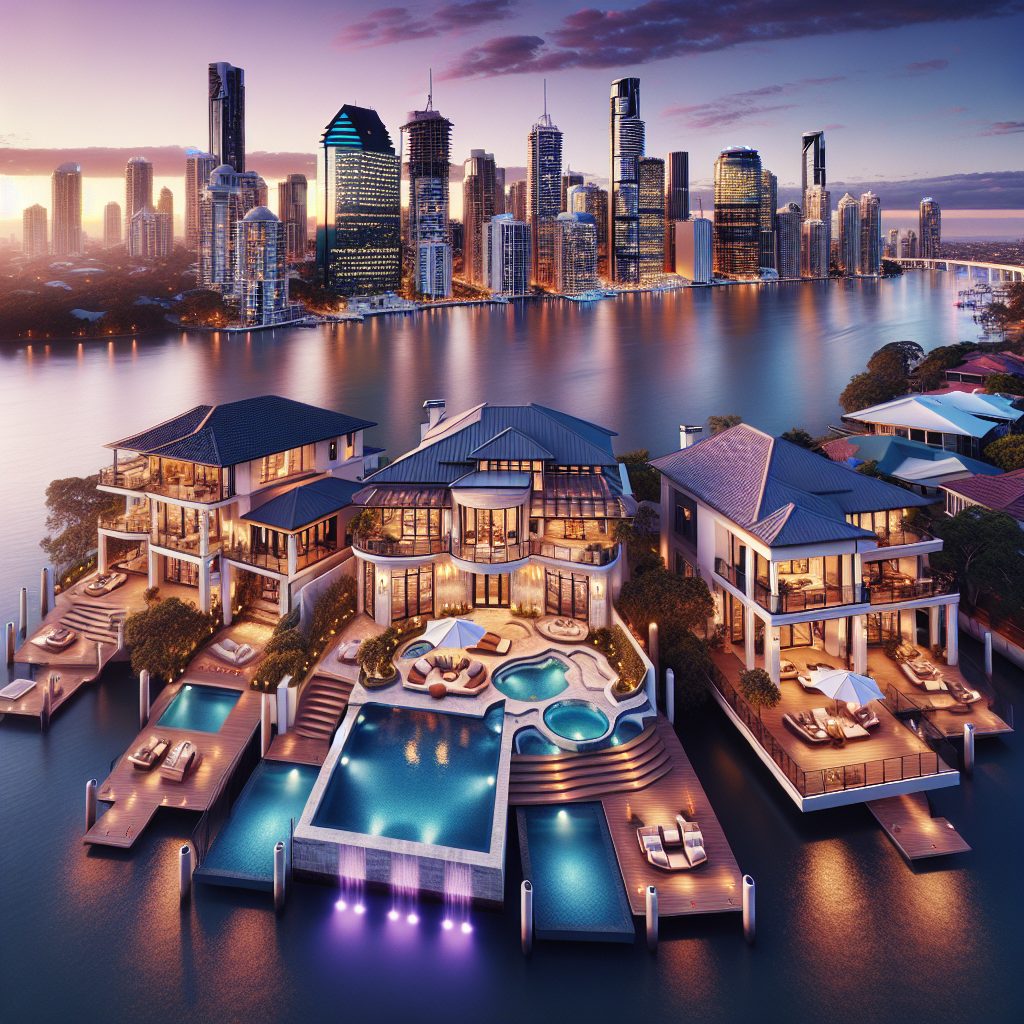 Brisbane Skyline Villas With Riverfront Luxury Pools