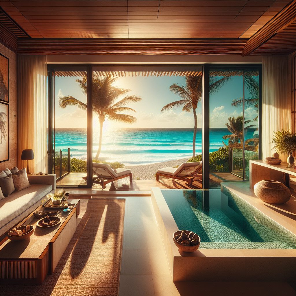 Cancun Beachfront Suites With Private Pool Balcony