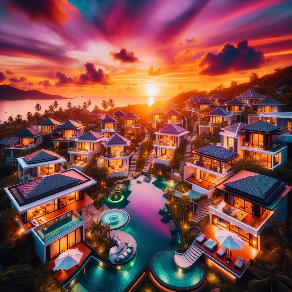Koh Samui Sunset Villas With Luxury Pool Deck