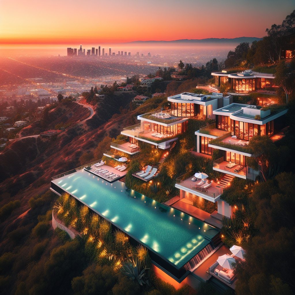 Los Angeles Hillside Suites With Sunset Infinity Pools