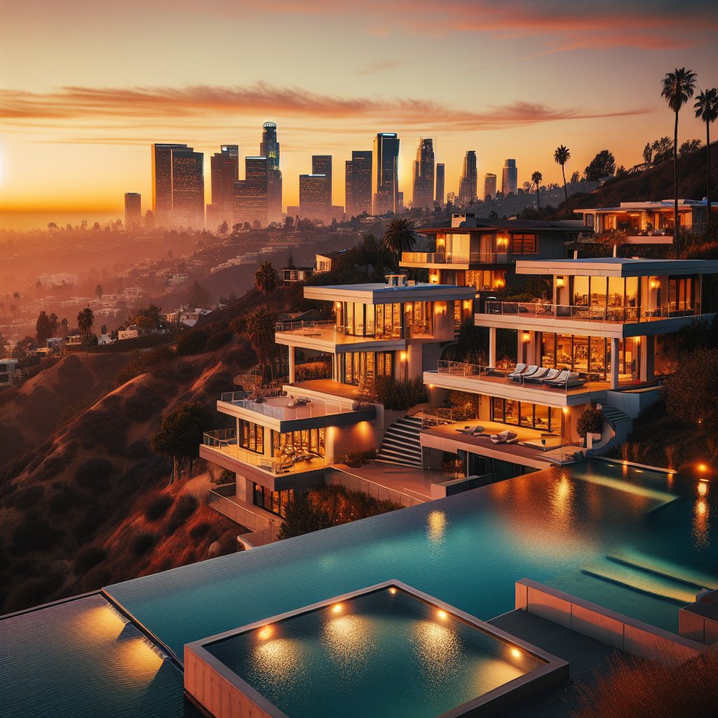Los Angeles Sunset Villas With Infinity Pool Hillside