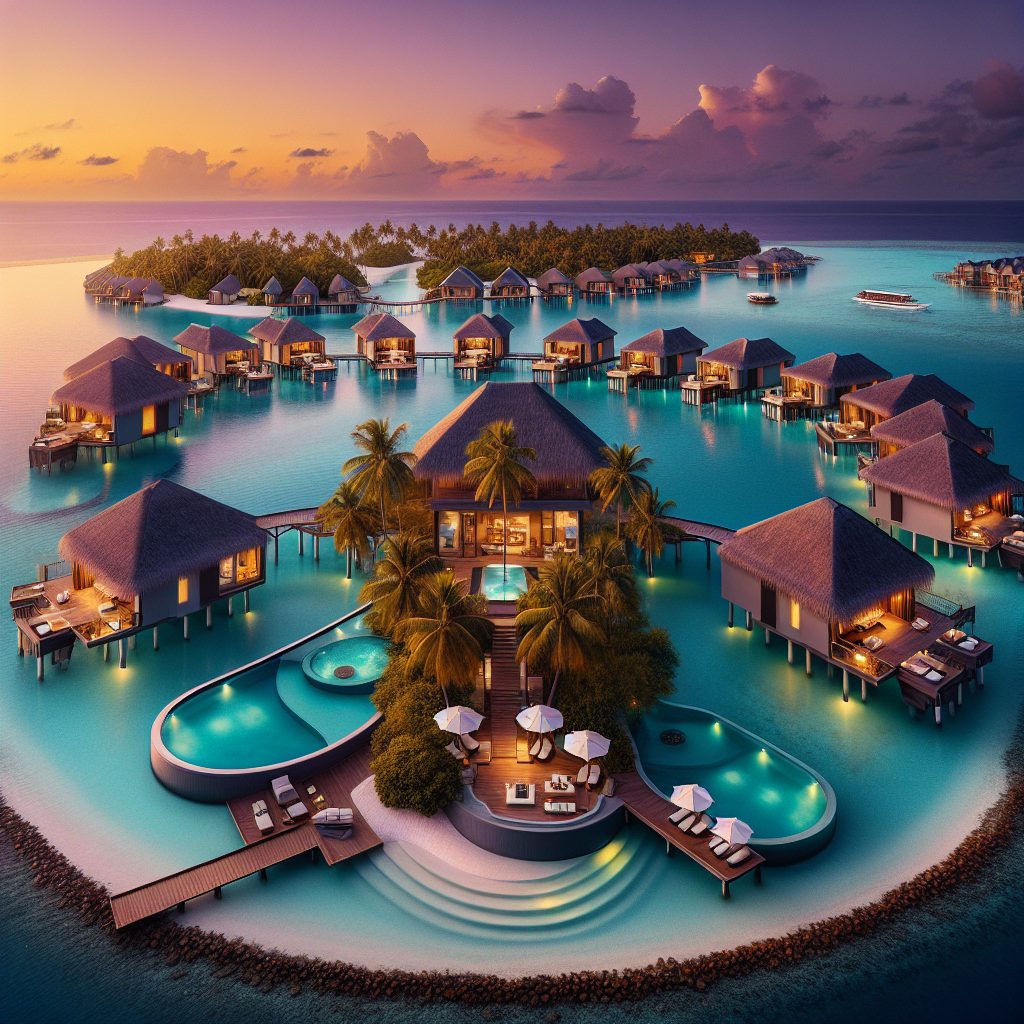 Maldives Private Lagoon Estates With Infinity Pool Villas