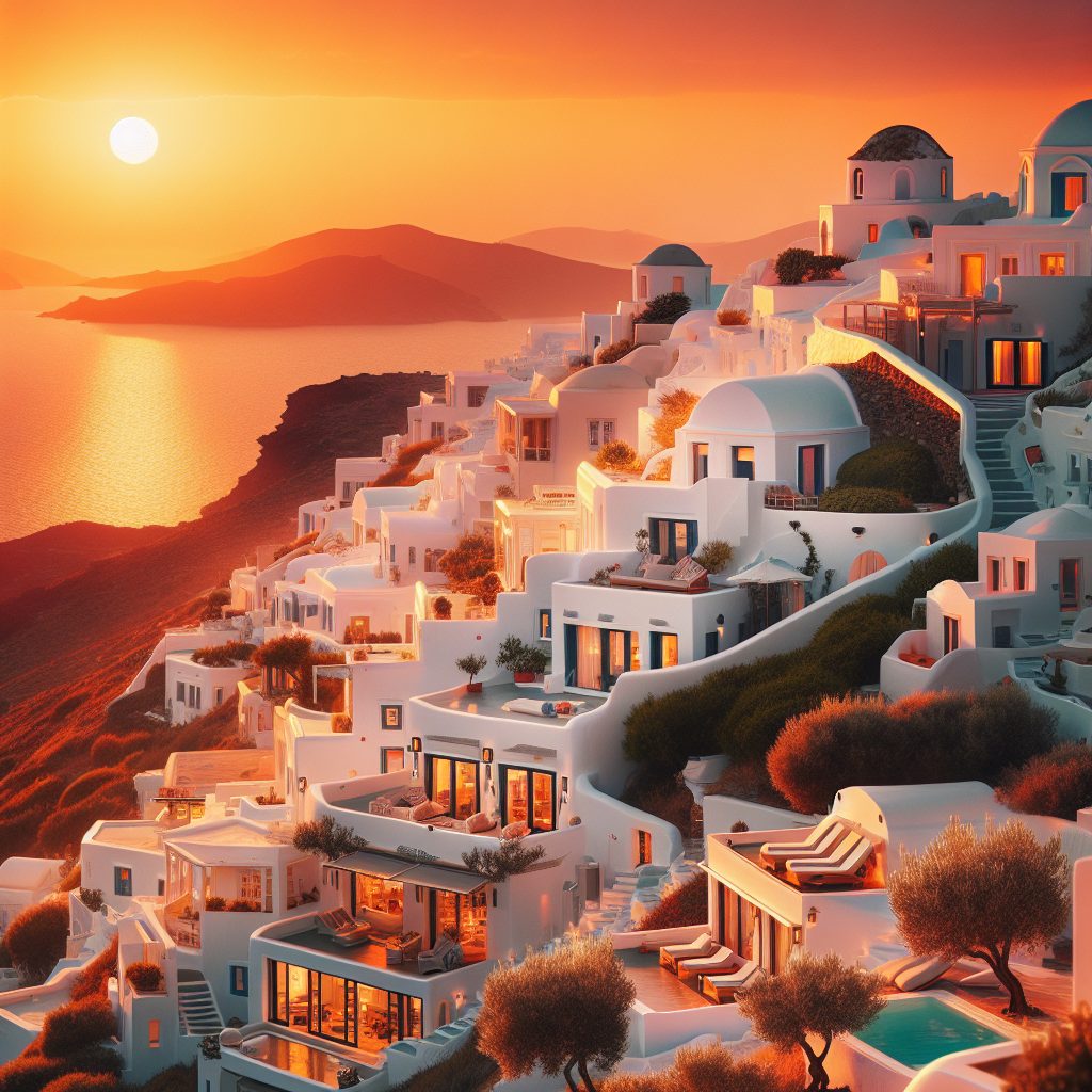 Mykonos Sunset Suites With White Style Luxury Villas