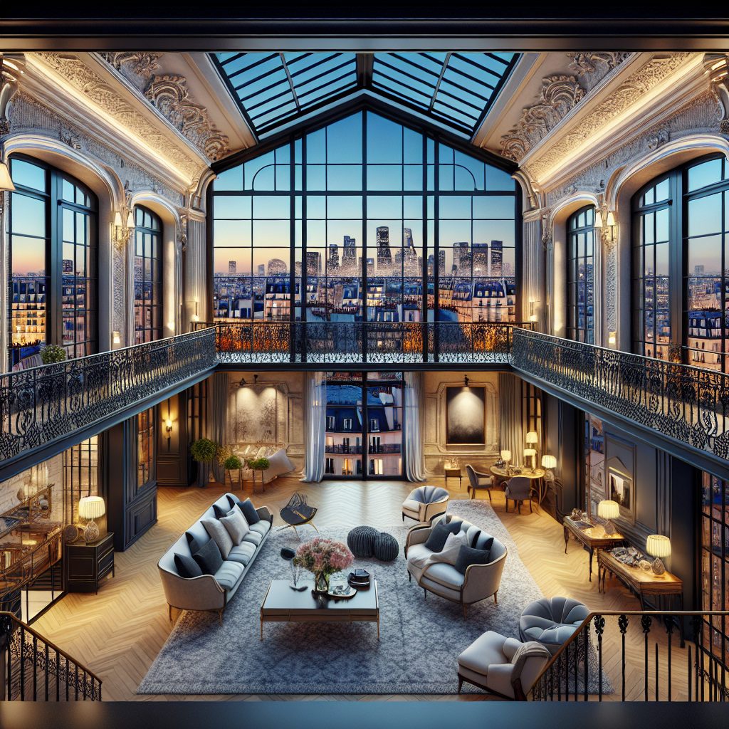 Paris Luxury Loft Apartments With City Skyline View