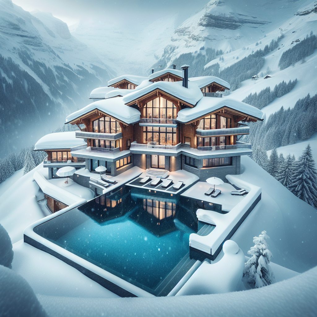 Swiss Mountain Villas With Snow View Infinity Pools