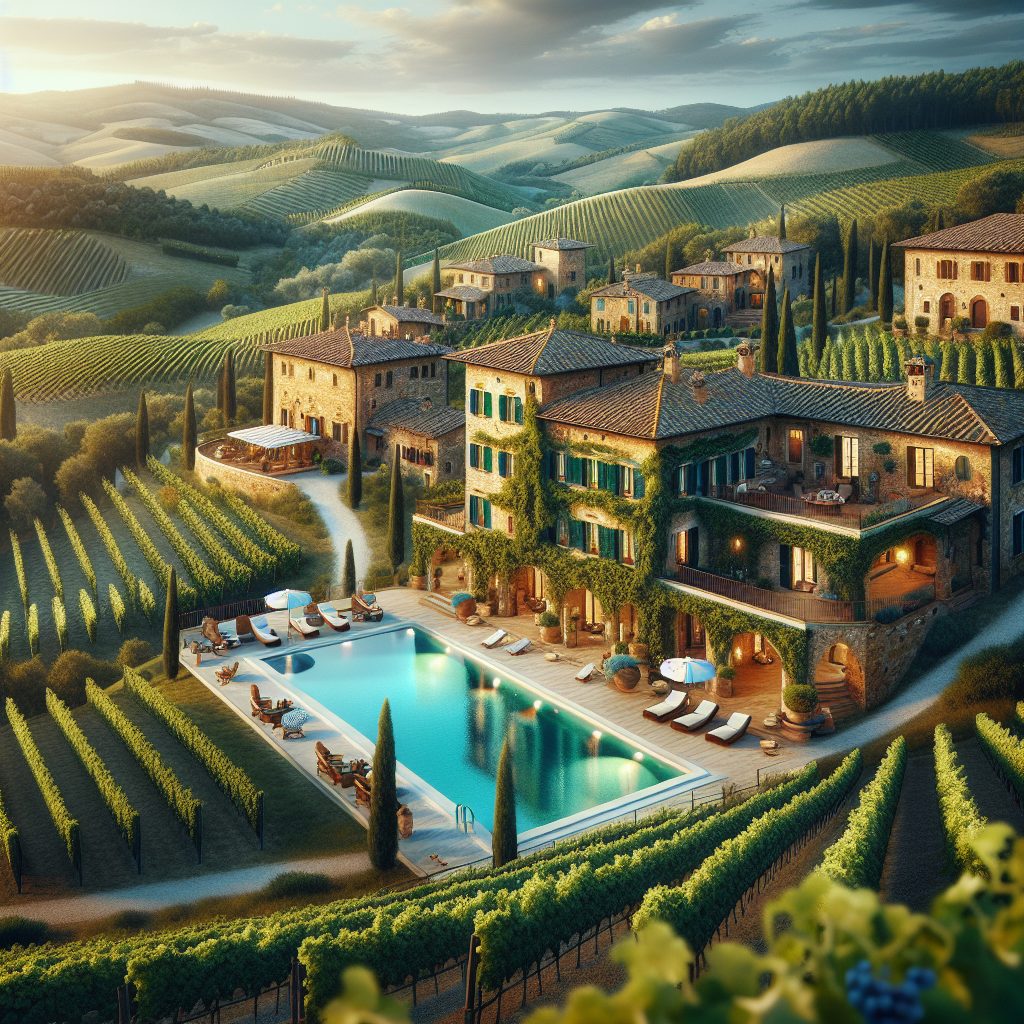 Tuscany Vineyard Homes With Luxury Countryside Pools